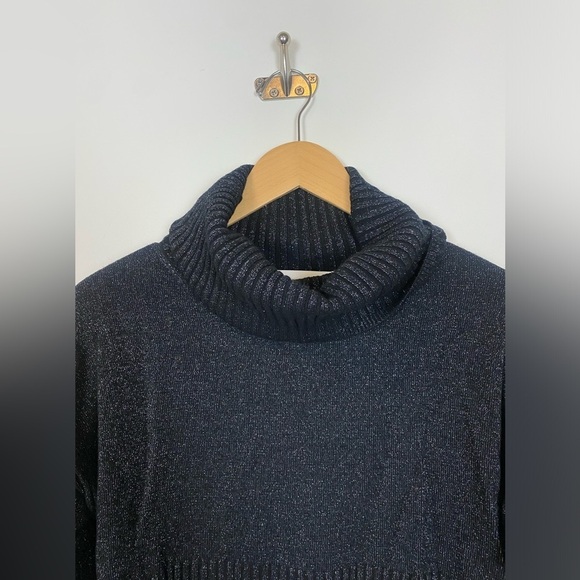 Derek Lam 10 Crosby Bond Merino Wool Cashmere Metallic Turtleneck Black … - Picture 3 of 9